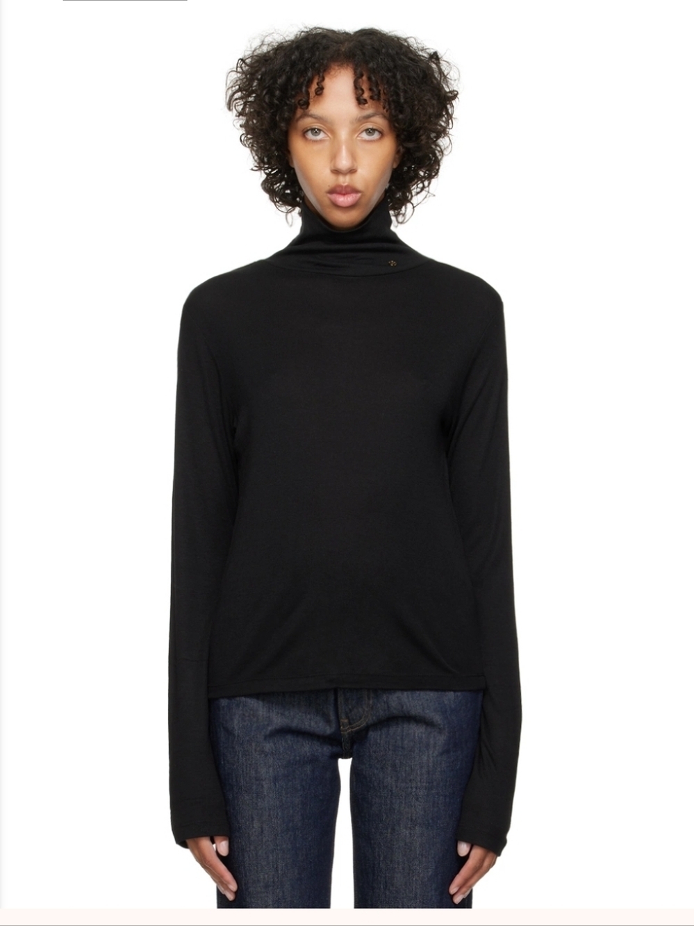 ANINE BING Black Lia Turtleneck